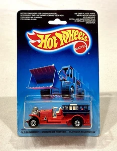 1989 Hot Wheels Old Number 5 Ladder Truck International/Euro Spec No. 1695 MOC - Picture 1 of 8
