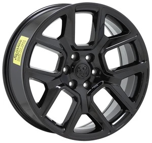 22" Dodge Ram 1500 Gloss Black wheel rim Factory OEM 2019-2023 single 2684 - Picture 1 of 7
