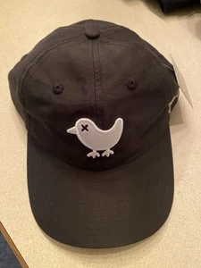 Bad Birdie schwarze Golfmütze Kappe Vogel Logo verstellbar Druckknopflasche leicht neu mit Etikett - Bild 1 von 6