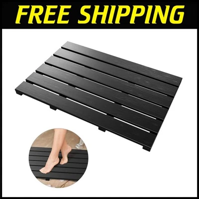 优雅防滑竹浴垫 - 适合室内/室外 豪华使用 — 第 1/4 张图片