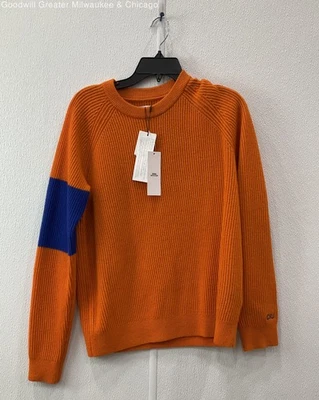 Nuevo con etiquetas Suéter Pullover Calvin Klein Jeans Para Mujer Azul Naranja Cuello Redondo Talla S Foto 1 de 4