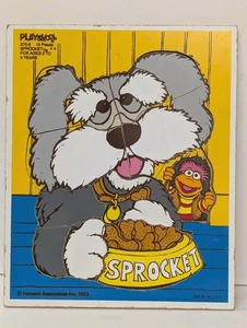 Vintage Playskool Wooden Tray Puzzle Sprocket Fraggle Rock 13 Pieces - Picture 1 of 1