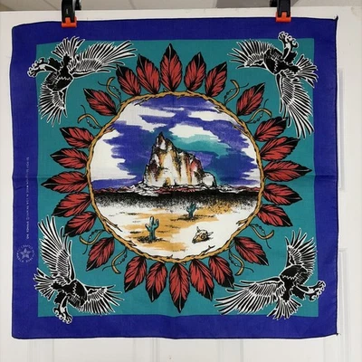Nuevo de Lote Antiguo Bandana Springs Industries Hecho en EE. UU. Nativo Pañuelo de Vaquero Foto 1 de 4