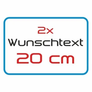 Wunschtext Aufkleber Sticker (2x) Dein Text 32 Schriftarten Farbauswahl 20 cm - Bild 1 von 9