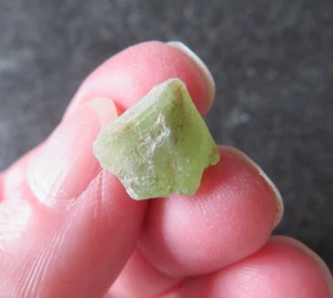 SCHÖNER PERIDOT (OLIVIN) (1,1 Gramm / 12 mm) NATURSTÜCK (B5) "REINIGEND" - Bild 1 von 7