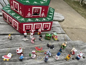 1993 “Toys To Grow On” Christmas Ornaments Countdown Advent Calendar Complete - Picture 1 of 9