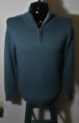 L.L. BEAN Teal Long Sleeve 1/2 Zip Sweater Size S Reg. - Image 1 of 4