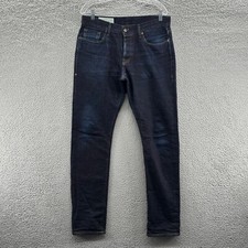 Imogene and Willie Jeans Mens 32L Blue Selvedge Barton Slim Button Fly 34x34