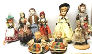 Lote de 10 muñecas vintage esmaltadas hechas a mano de nitrocelulosa porcelana de plástico - Imagen 1 de 11