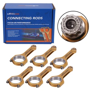 Titanized Connecting Rod Rods For BMW E36 328i 528i E36 E46 M52B28 ARP2000 135mm - Picture 1 of 11