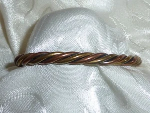 Handgefertigtes gedrehtes Kupfer Armreif Armband Schmuck - Bild 1 von 9