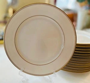 Gorham Fine China Elegance Gold Pattern, 8.5" Plates, Hand Banded 24k Gold, Mint - Picture 1 of 8