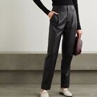 Vince Black Lamb Leather Pleat Front Tapered Pant-NWT