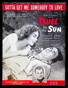 1946 Duel in the Sun w/ Gregory Peck Jennifer Jones Selznick Movie Sheet Music - Picture 1 of 3