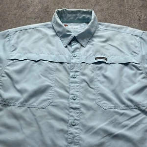 Simms Guide Fishing Shirt Men L Blue Performance Lightweight UV Protection - Picture 1 of 13