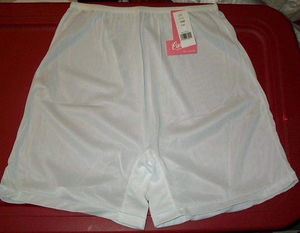 3 pares de bragas de acetato de pierna larga talla 6 vintage sin algodón hechas en EE. UU. Foto 1 de 1