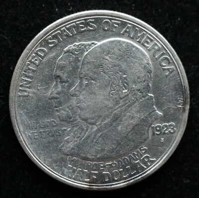 KAPPYSCOINS G3099 1923S MORROE CH BU SILVER COMMEMOEATIVE  HALF  - Image 1 of 2