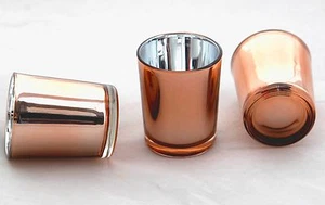 70 Copper Glass Tealight Votive Candle Holder Wedding Table Event Party Decor - Picture 1 of 8