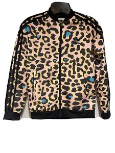 ADIDAS ORIGINALS LEOPARD PRINT TRACK JACKET YOUTH SIZE L NEW - Picture 1 of 10
