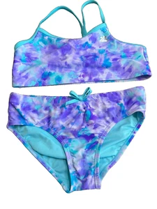 2 PC Big Girls SZ 14 ZeroXposur Tie Dyed Bikini Swim Swimsuit Beach Pool - Picture 1 of 4