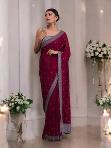 Vichitra Silk Saree- Ethnic Wear for Women- 1003 - Picture 1 of 10