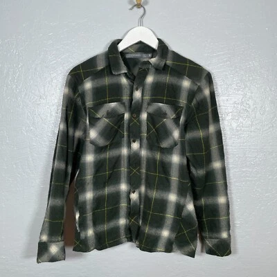 Camisa Icebreaker Hombres S Gris Blanco Franela a Cuadros Botón Delantero Lana Merino Gorp Foto 1 de 4