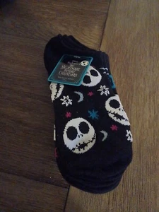 Disney The Nightmare Before Christmas No Show Socks 3 Pairs Shoe Size 4-10 - Picture 1 of 12