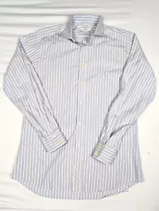Charles Tyrwhitt Slim Fit Blue Striped Dress Shirt L/S Men´s Size 15 1/2 - Picture 1 of 7