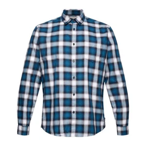 Esprit Hombres Cuadros Camisa de Manga Larga En Combinado Algodón - Imagen 1 de 19