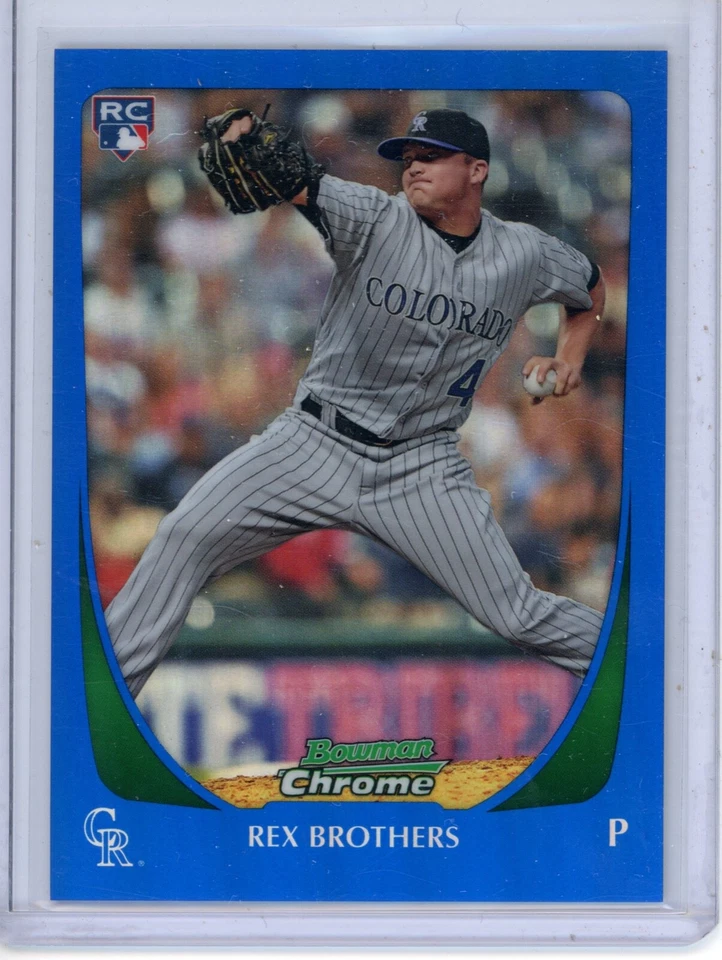 2011 Bowman Draft Chrome Rex Brothers 9 Blue Refractor Rookie 007/199 Rockies RC - Image 1 of 1