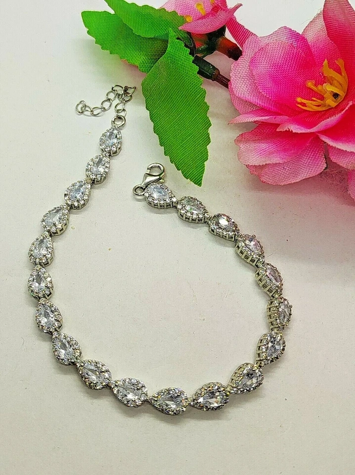 Bracciale argento 925/1000 donna MOD. tennis con pietre zirconi bianco brillante - Immagine 1 di 4