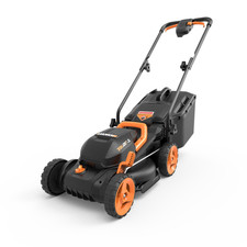 WORX WG779 20V PowerShare 14" Cordless Lawn Mower with Intellicut & Mulch Plug