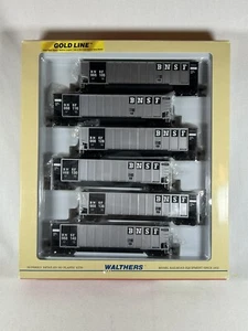 Paquete de 6 Walthers Gold Line BNSF Black Bethgon escala HO #1 932-5336 nuevo - Imagen 1 de 2
