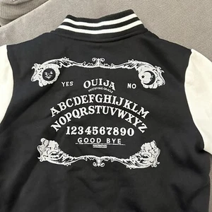 Hell Bunny M UK 12 Satanic Jacket Ouija Board Black White Halloween Fits Small - Picture 1 of 8