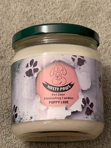 PUPPY LOVE Blunteffects Odor Eliminating Candle 15 oz. Glass Jar Soy Wax - Picture 1 of 1