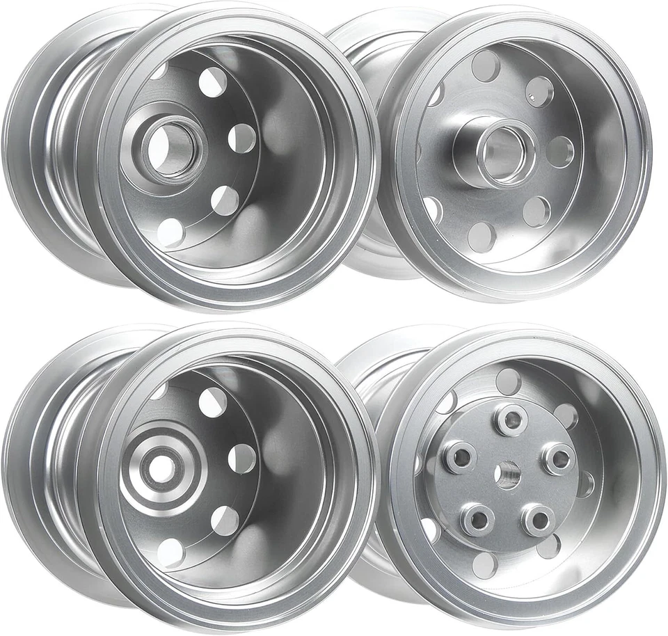 CW-01 Alu front & Rear Wheel Set for Tamiya 1/12 Lunch box Tire Car Upgrades - Image 1 of 4