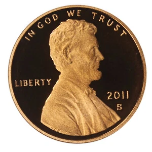 2011 Gem Deep Cameo Proof Lincoln Shield Cent US Coin - Picture 1 of 3