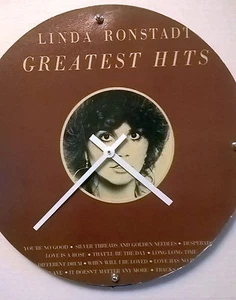 Linda Ronstadt Greatest Hits Albumuhr 11,5" rund batteriebetrieben - Bild 1 von 7