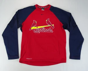 NIKE Sudadera Therma-Fit Cardenales Estampado Gráfico Cuello Redondo Bolsillo con Cremallera Para Hombre M - Imagen 1 de 9