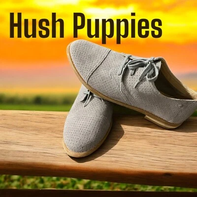 Hush Puppies Gris Escarcha Perforado Aiden Inteligente Sueño Oxford Mujer Talla 11 Foto 1 de 4