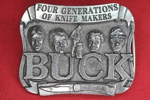 Buck Knives Smokey Mountain Messer funktioniert Tasche Jagd Western Vintage Gürtelschnalle - Bild 1 von 6