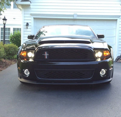 White Halo Fog Lamp Angel Eye Light Kit for 2005-2014 Ford Mustang Shelby GT500 - Bild 1 von 4