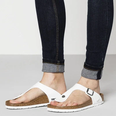 BIRKENSTOCK GIZEH BLANCO HOMBRE MUJER CHANCLAS TANGA SANDALIAS ANCHO REGULAR/ANCHO Foto 1 de 3