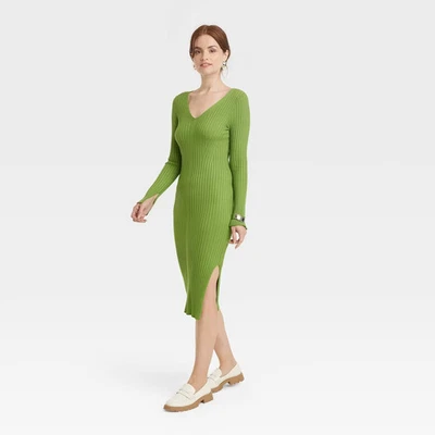 Women's Long Sleeve Sweater Dress - A New Day - Image 1 of 2