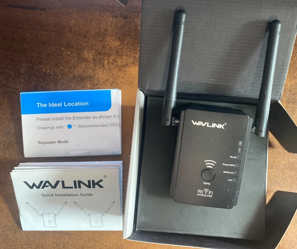 Wavlink WiFi Extender 2.4G 300Mbps Repeater/Wireless Access Pt/Router WL-WN578r2 - Image 1 of 1