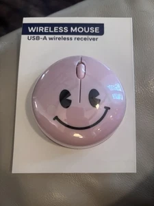 Vivitar Wireless Mouse Pink Bullseye Smile Design USB PC Laptop Mac - Picture 1 of 1