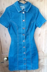 New Look Denim Size 6 Mini Dress - Lovely Shaping and Very Stretchy - Picture 1 of 4