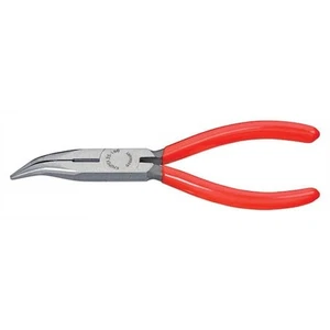 KNIPEX 6-1/4 in. Angled Long Nose Pliers with Cutter - Picture 1 of 2