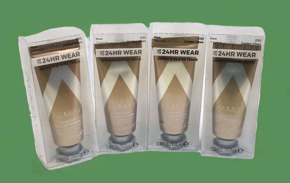 Almay Velvet Foil Cream 24hr Eye Shadow 030 Golden Vibes 4pcs New Sealed  - Image 1 of 1