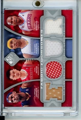 2009 UPPER DECK #F4-BMMJ LeBRON JAMES FABRIC FOURSOMES GAME USED PATCH /199 - Image 1 of 2